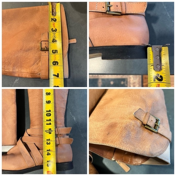 Cole Haan sz 7 tan leather tall harness riding boots - Picture 16 of 16